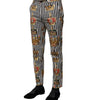 Dolce & Gabbana Multicolor Striped Crown Pants