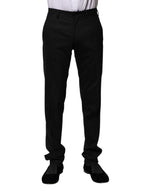 Pantalon habillé en laine noire Dolce &amp; Gabbana