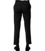 Dolce & Gabbana Black Wool Formal Men Cropped Pants