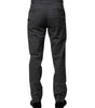 Dolce & Gabbana Gray Striped Cotton Formal Pants