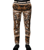 Dolce & Gabbana Multicolor Floral Print Dress Pants