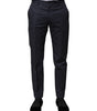 Dolce & Gabbana Dark Blue Cotton Formal Pants
