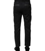 Dolce & Gabbana Black Gray Fantasy Cotton Formal Slim Pants