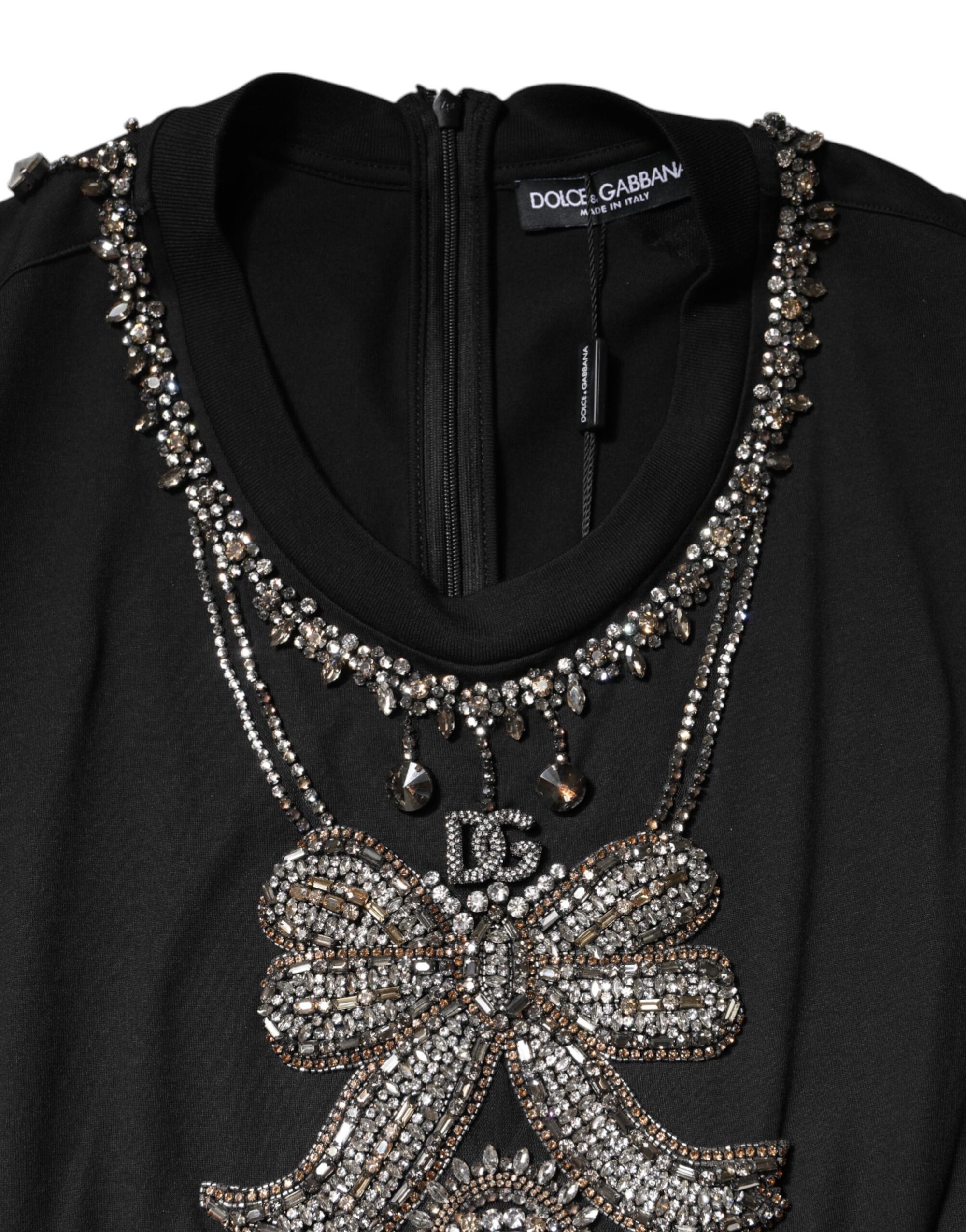 Débardeur Dolce &amp; Gabbana en coton noir orné de strass