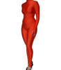 Dolce & Gabbana Red Nylon Turtleneck Bodycon Jumpsuit Dress