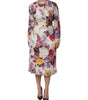 Dolce & Gabbana Multicolor Floral Long Sleeve A-line Dress