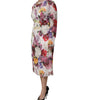 Dolce & Gabbana Multicolor Floral Long Sleeve A-line Dress