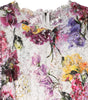 Dolce & Gabbana Multicolor Floral Long Sleeve A-line Dress