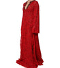 Dolce & Gabbana Red Floral Lace Rhinestone Embellished Dress