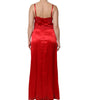 Dolce & Gabbana Red Silk Sleeveless Maxi Long Dress