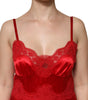Dolce & Gabbana Red Silk Sleeveless Maxi Long Dress