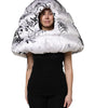 Dolce & Gabbana White Polyester Printed Hood Quilted Hat