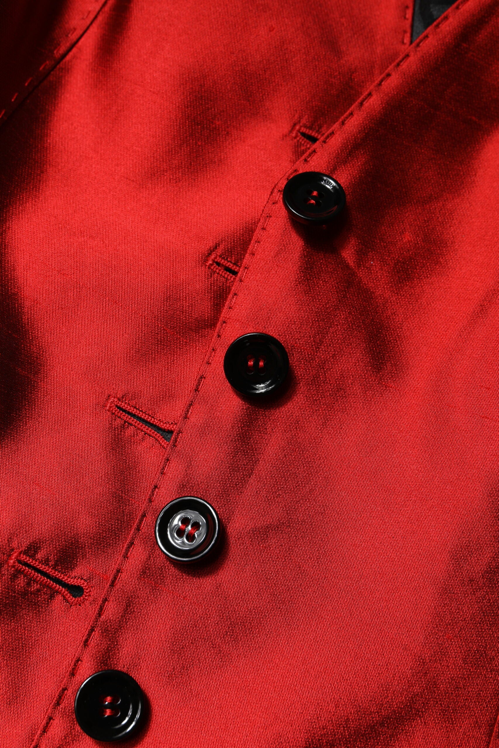 Débardeur sans manches boutonné rouge et noir Dolce &amp; Gabbana