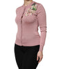 Dolce &amp; Gabbana Pink Silk Knit Button Down Cardigan Sweater