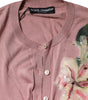 Dolce &amp; Gabbana Pink Silk Knit Button Down Cardigan Sweater