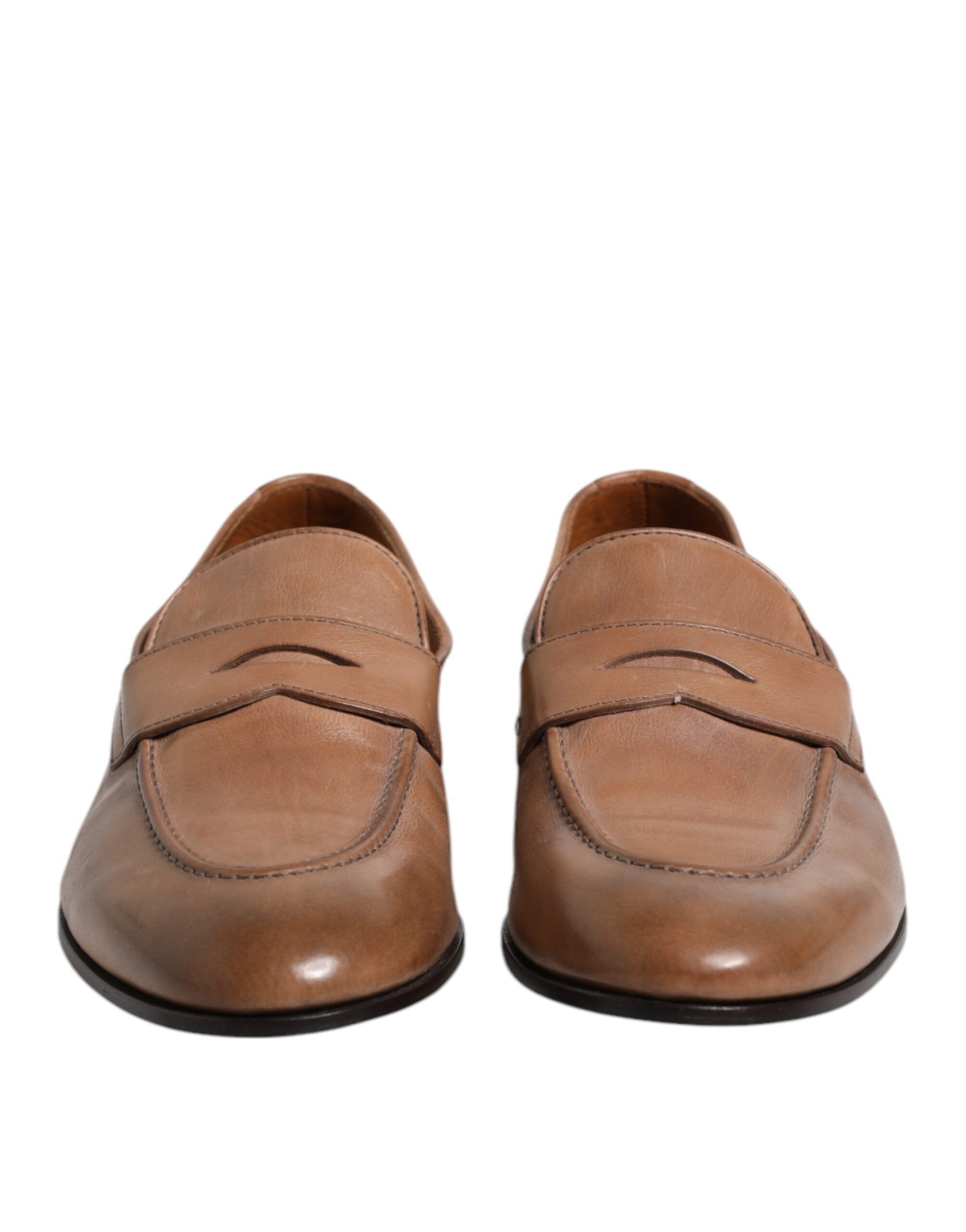 Brunello Cucinelli Brown Leather Loafer Dress Formal Shoes