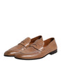 Brunello Cucinelli Brown Leather Loafer Dress Formal Shoes