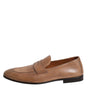 Brunello Cucinelli Brown Leather Loafer Dress Formal Shoes