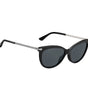 Lunettes de soleil Jimmy Choo en cuir de veau noir