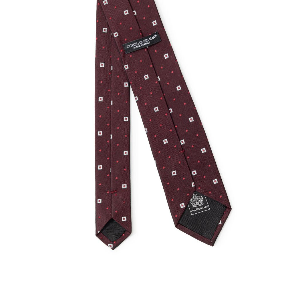Cravates et nœud papillon en soie bordeaux Dolce &amp; Gabbana