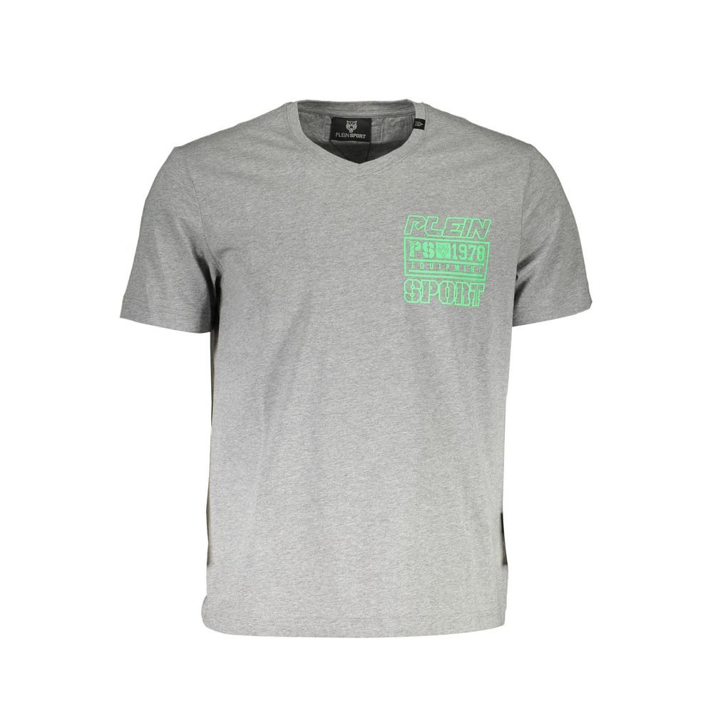 T-shirt Plein Sport en coton gris pour homme