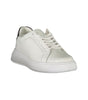 Calvin Klein Sleek White Contrast Lace-Up Sneakers