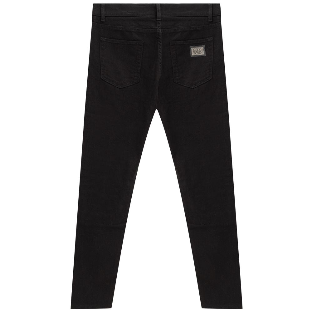 Dolce & Gabbana Black Cotton Jeans Denim