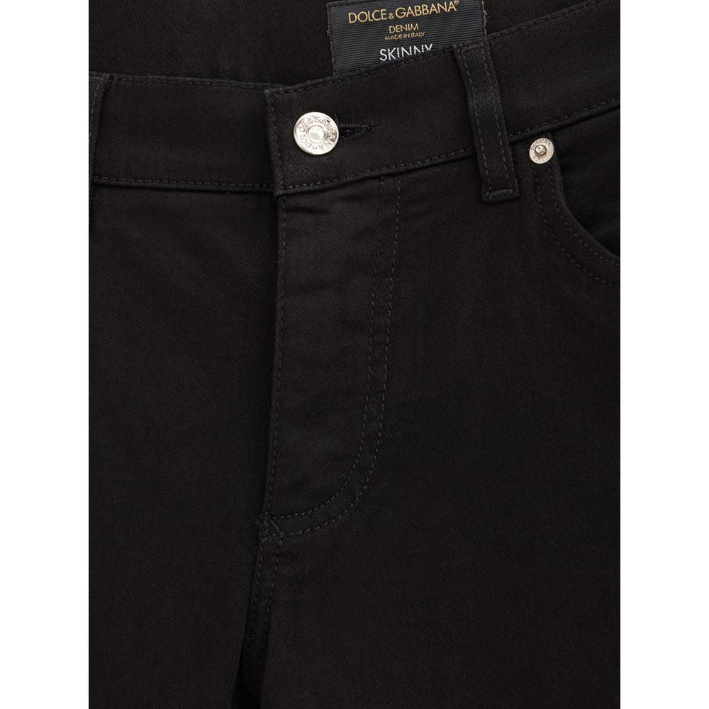 Dolce & Gabbana Black Cotton Jeans Denim