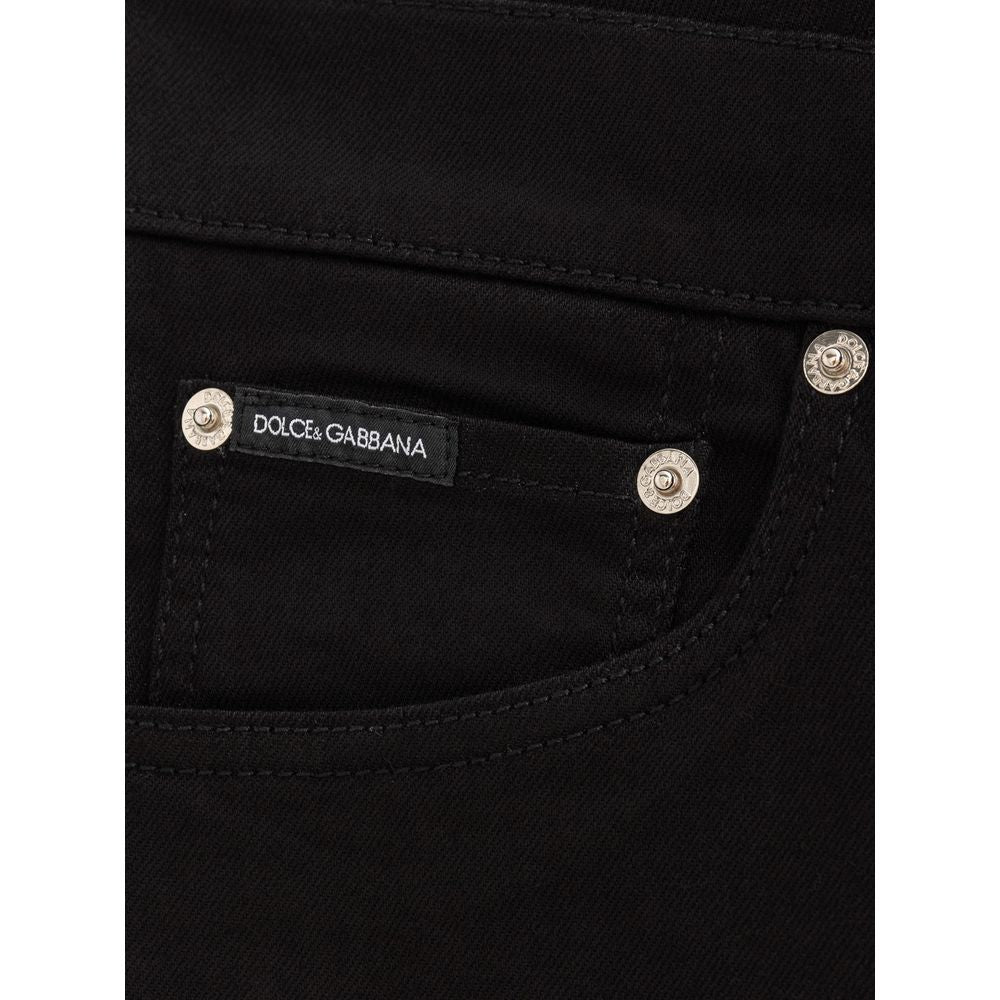 Dolce & Gabbana Black Cotton Jeans Denim