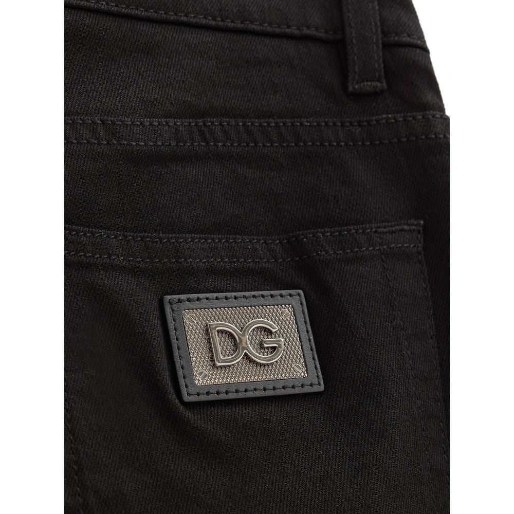 Dolce & Gabbana Black Cotton Jeans Denim