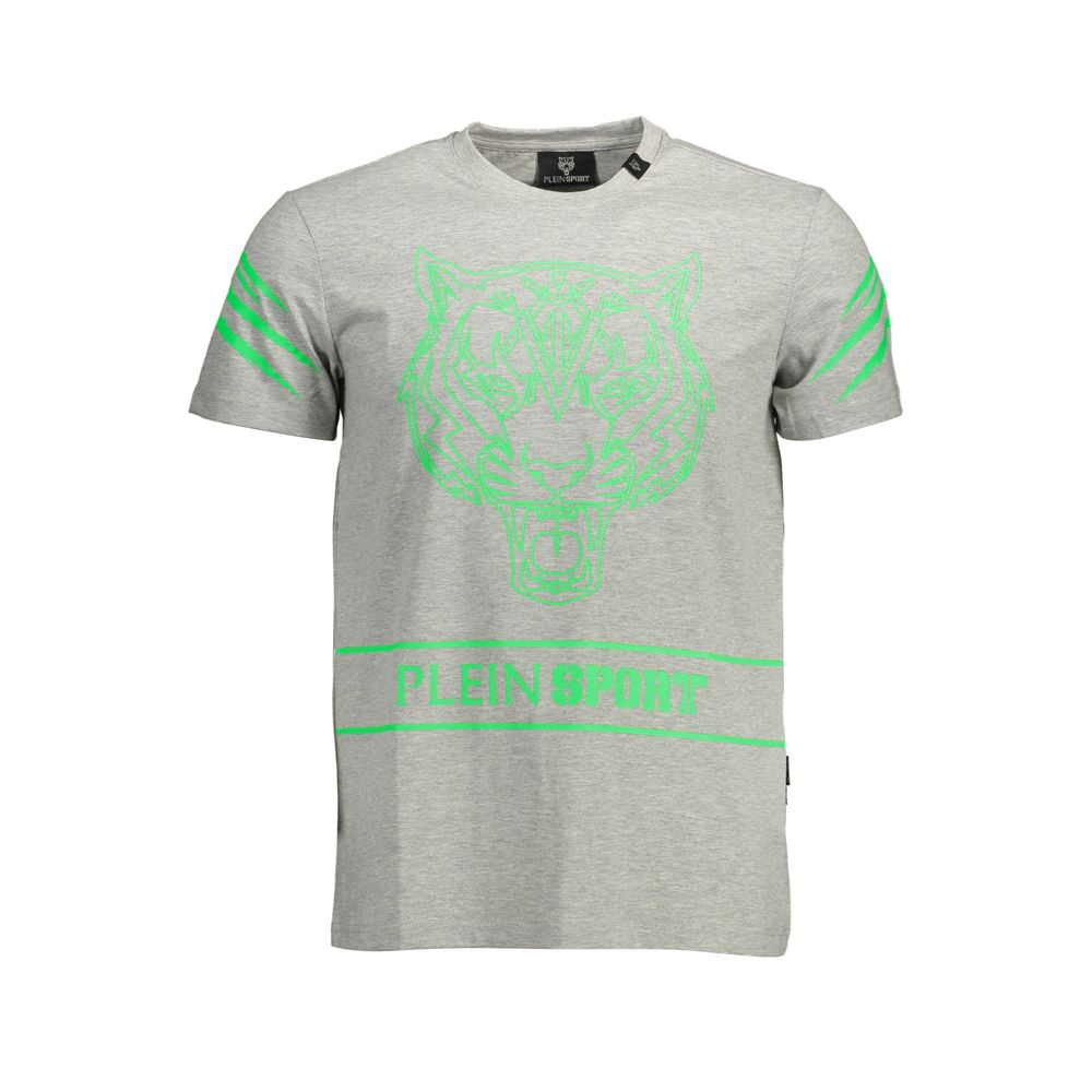 T-shirt Plein Sport en coton gris pour homme