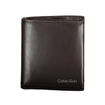 Portefeuille homme en cuir marron Calvin Klein