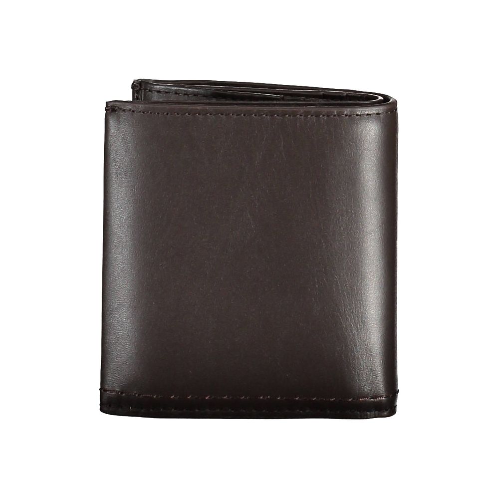 Portefeuille homme en cuir marron Calvin Klein