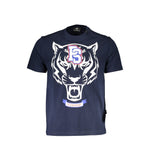 T-shirt Plein Sport en coton bleu pour homme