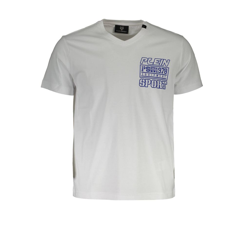 T-shirt homme en coton blanc Plein Sport
