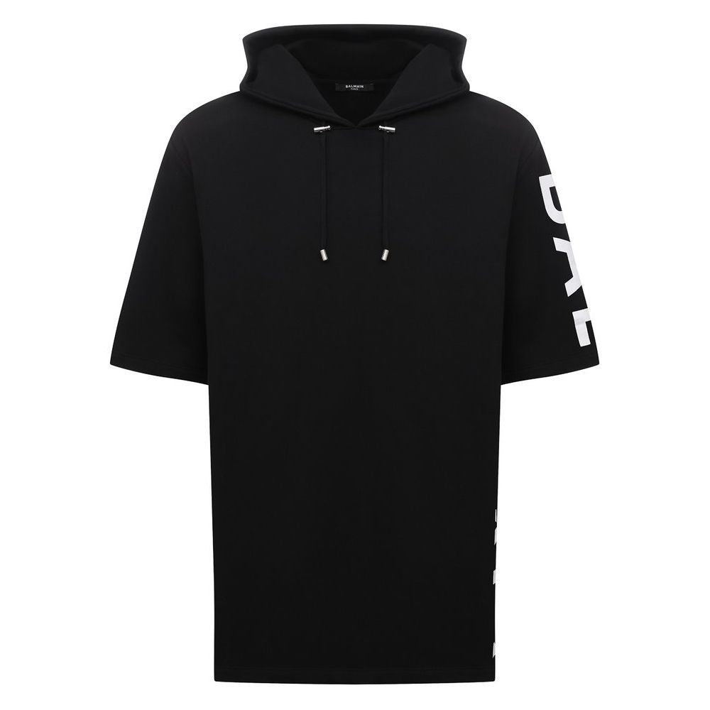 Balmain Black Cotton Sweater