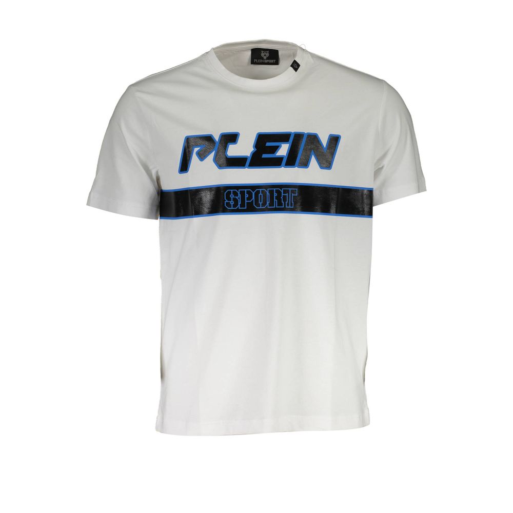 T-shirt homme en coton blanc Plein Sport