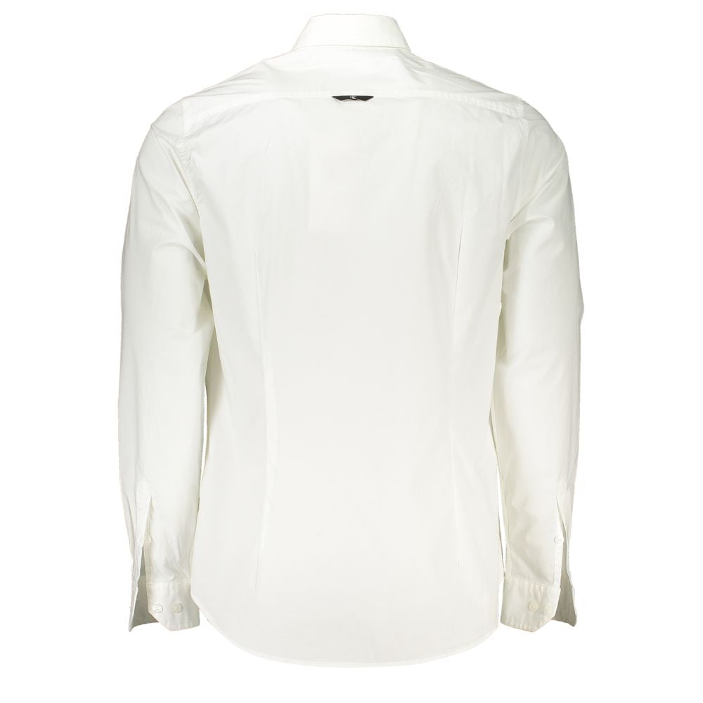 Chemise blanche élégante à manches longues et coupe slim Calvin Klein