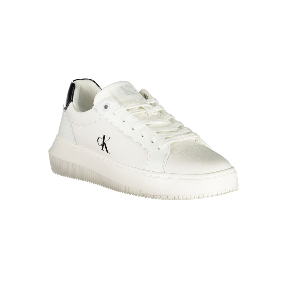 Baskets Calvin Klein en cuir blanc pour femme