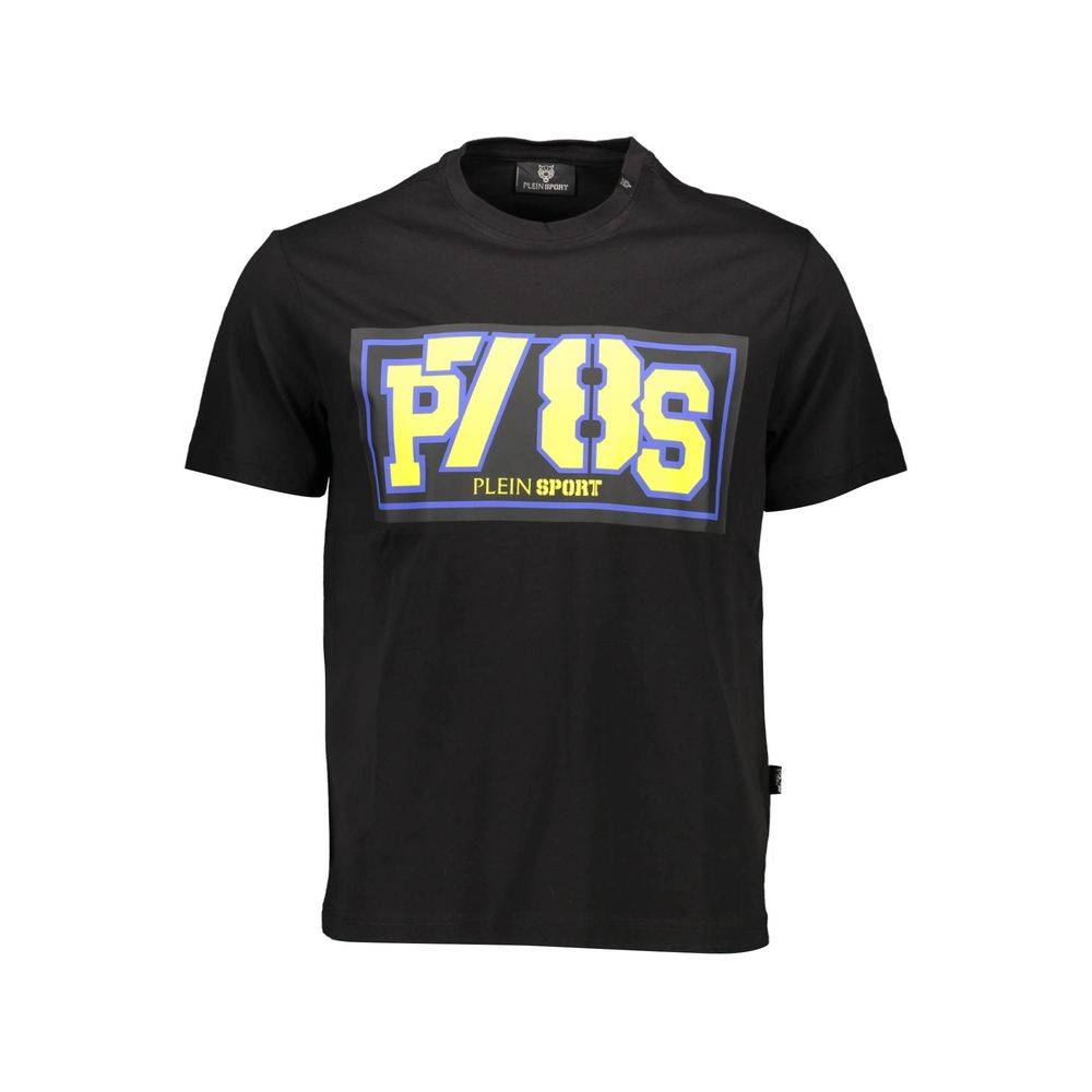 T-shirt homme en coton noir Plein Sport