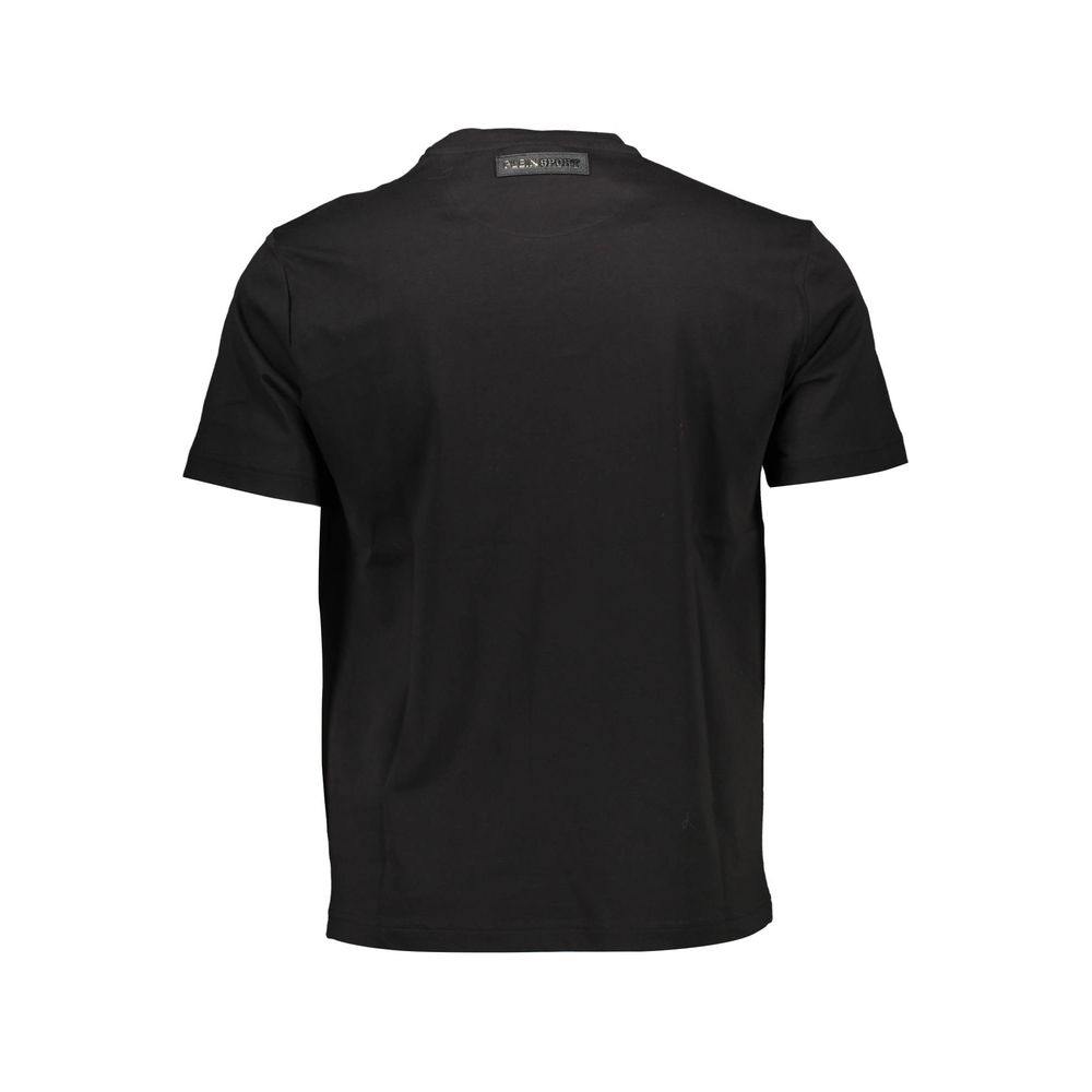 T-shirt homme en coton noir Plein Sport