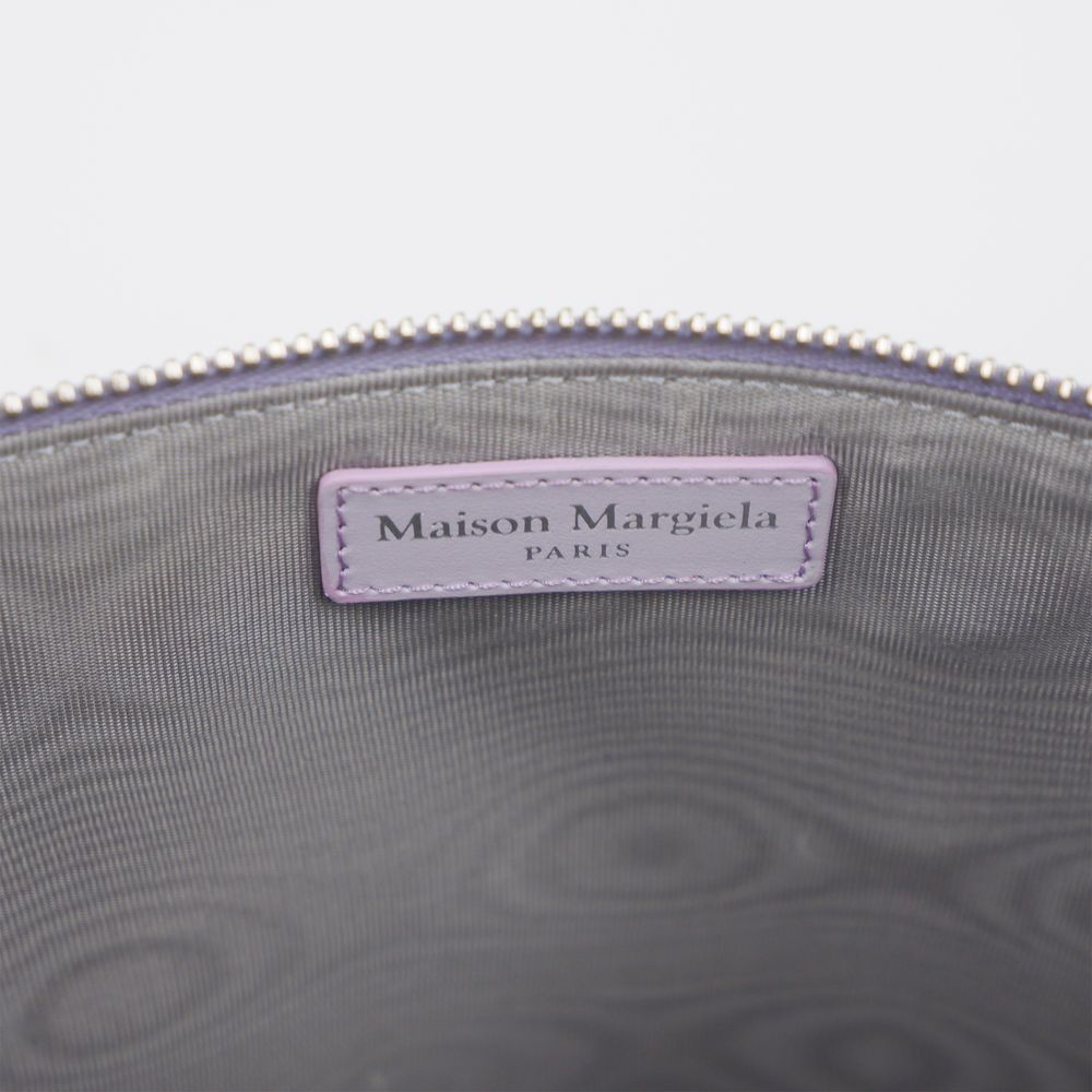 Pochette Maison Margiela en cuir de veau violet