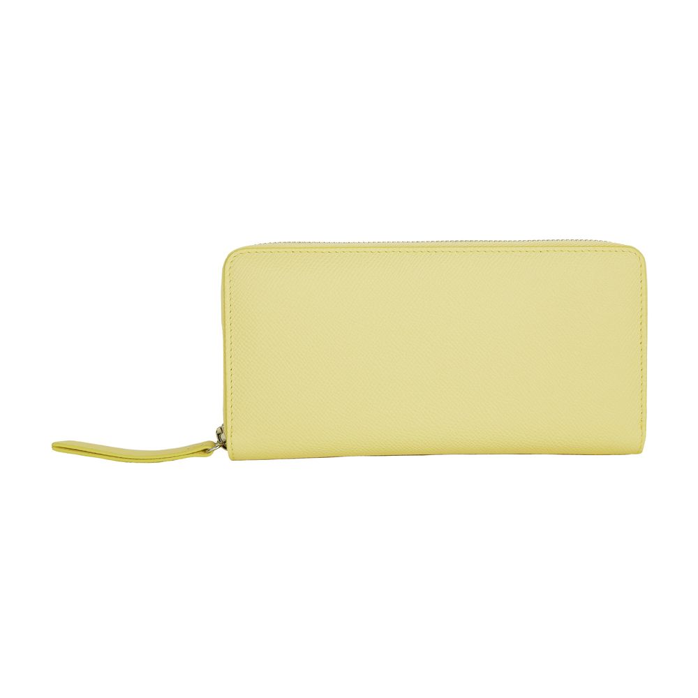 Portefeuille Maison Margiela en cuir de veau jaune