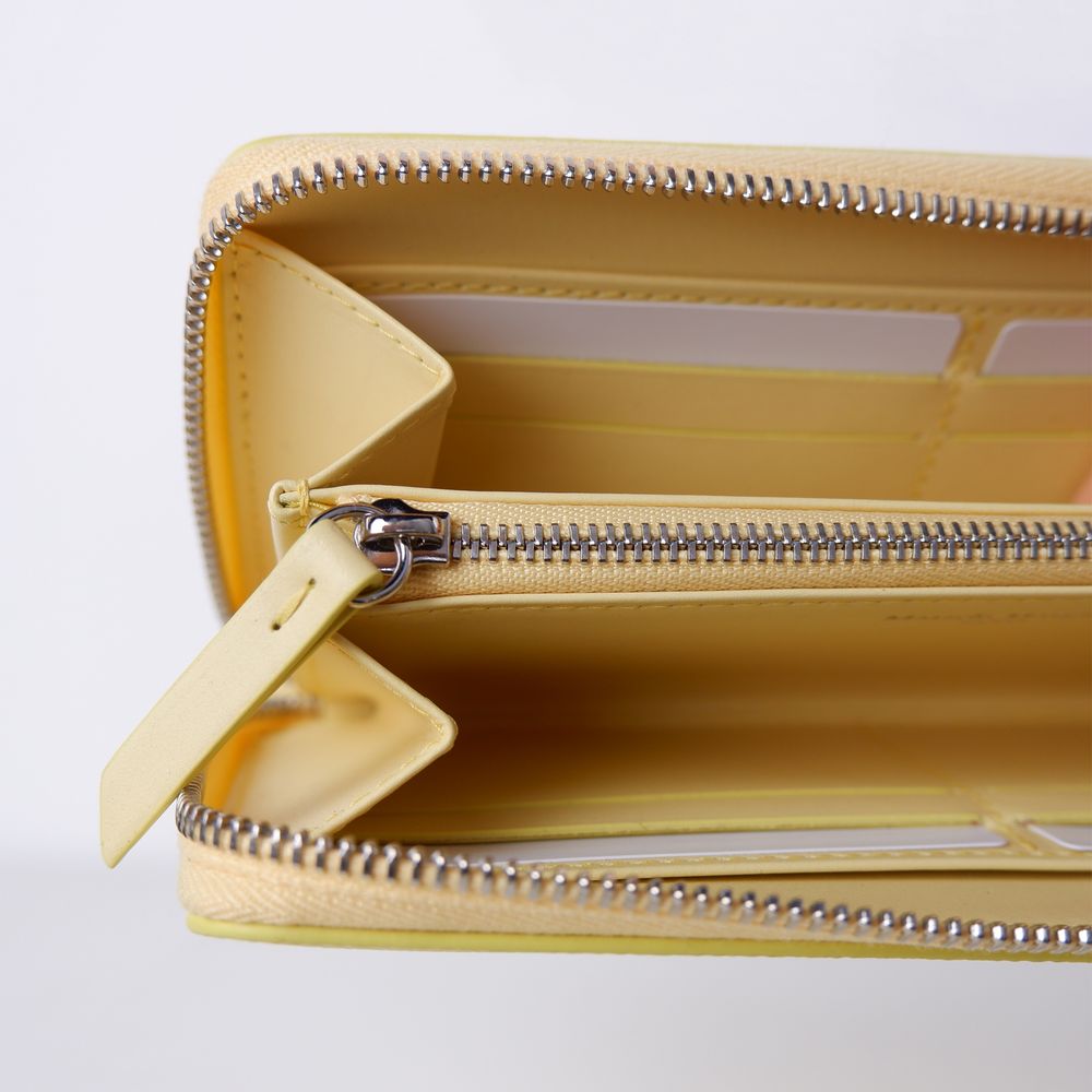 Portefeuille Maison Margiela en cuir de veau jaune