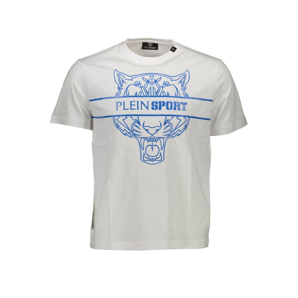 T-shirt homme en coton blanc Plein Sport