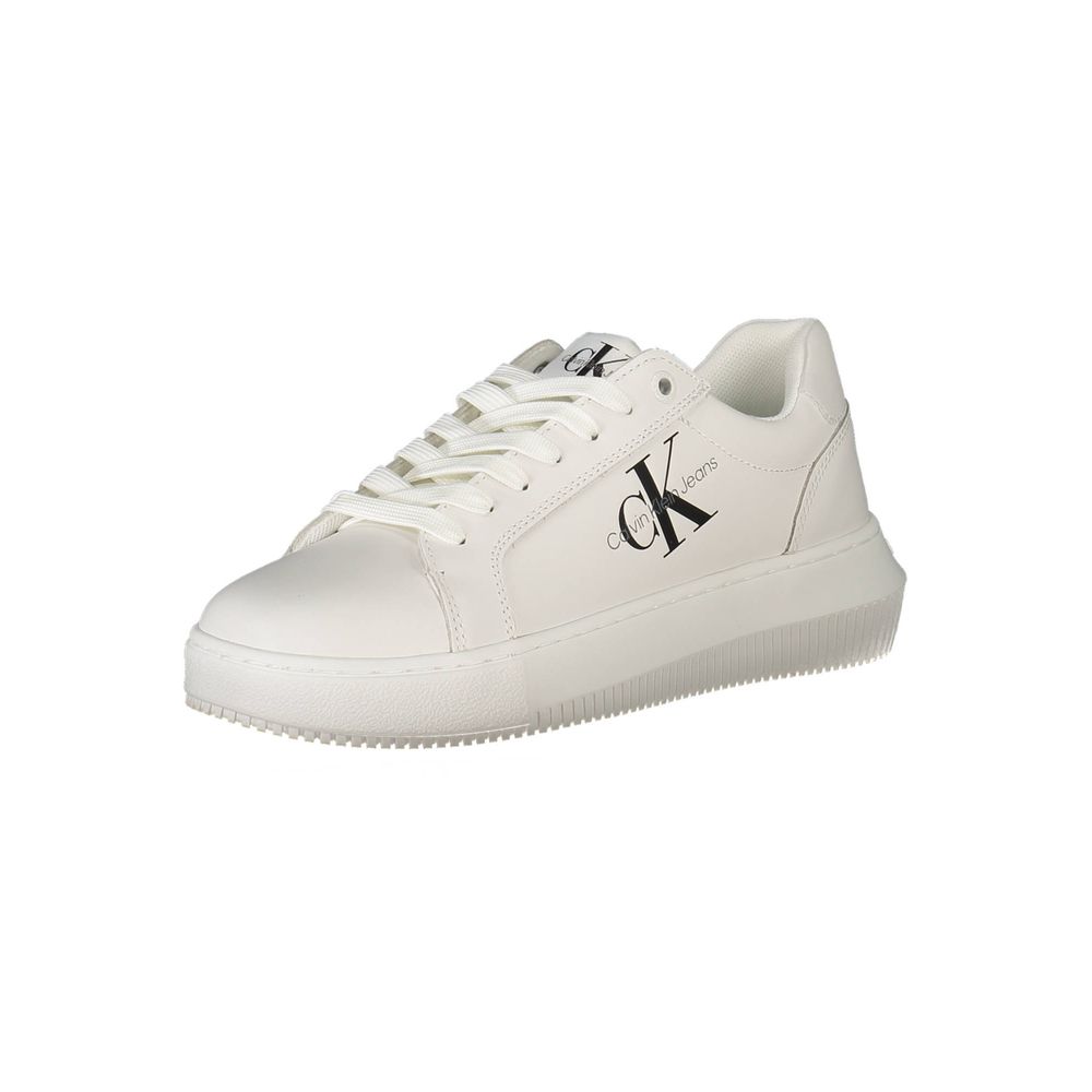Baskets Calvin Klein blanches en polyester pour femme