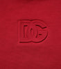 Dolce & Gabbana Red Embossed Logo Cotton Crew Neck Sweater