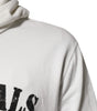 Dolce & Gabbana White Cotton DG ROYAL Print Hooded Sweater
