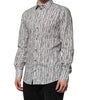 Dolce & Gabbana White Floral Print Casual Long Sleeves Shirt
