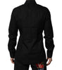 Dolce & Gabbana Black GOLD Long Sleeves Men Formal Dress Shirt